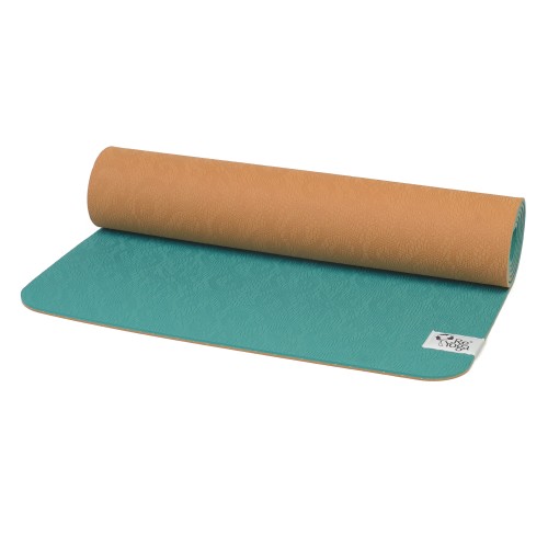 free SOFT 6 mm - Start Level und Komfort Yogamatte
 Farbe-Pfauengrün / Zimtorange